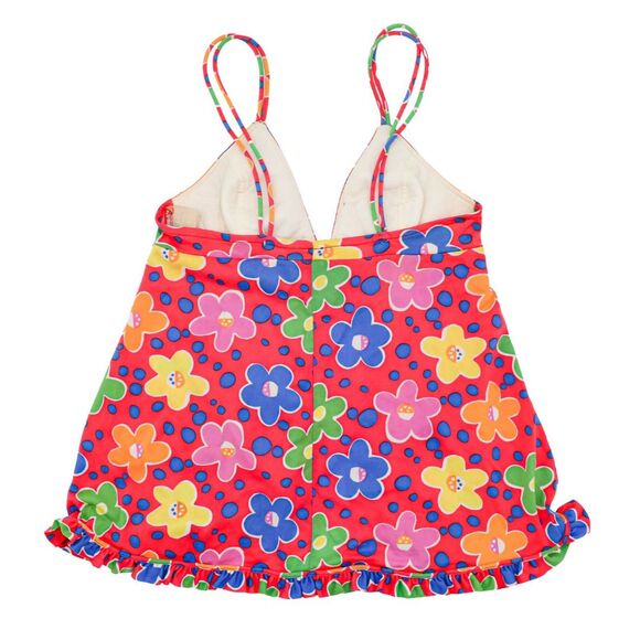 Vintage 70s Floral Bikini Two Piece Matching Set Swimsuit Hippie Boho - Picture 8 of 9